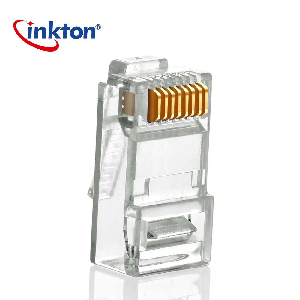 Inkton RJ45 Коннектор с кристаллами Cat6 UTP 8p8c Ethernet Кабельный соединитель Высокое