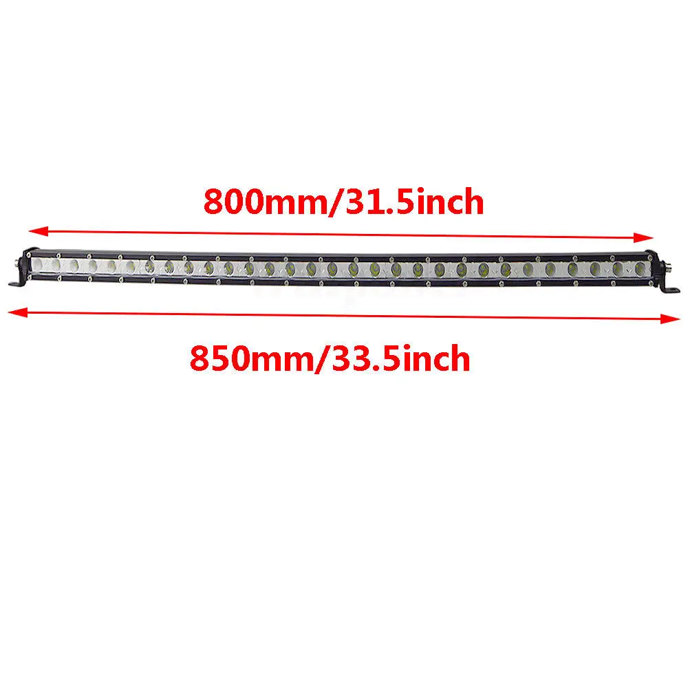 32inch combo beam Тонкий светодиодный светильник Однорядный " 13" 2" 25" 3" 38" дюймов 30 Вт 60 Вт 90 Вт 120 Вт 150 Вт 180 Вт для внедорожника 4X4 светодиодный светильник - Цвет: 32inch combo beam