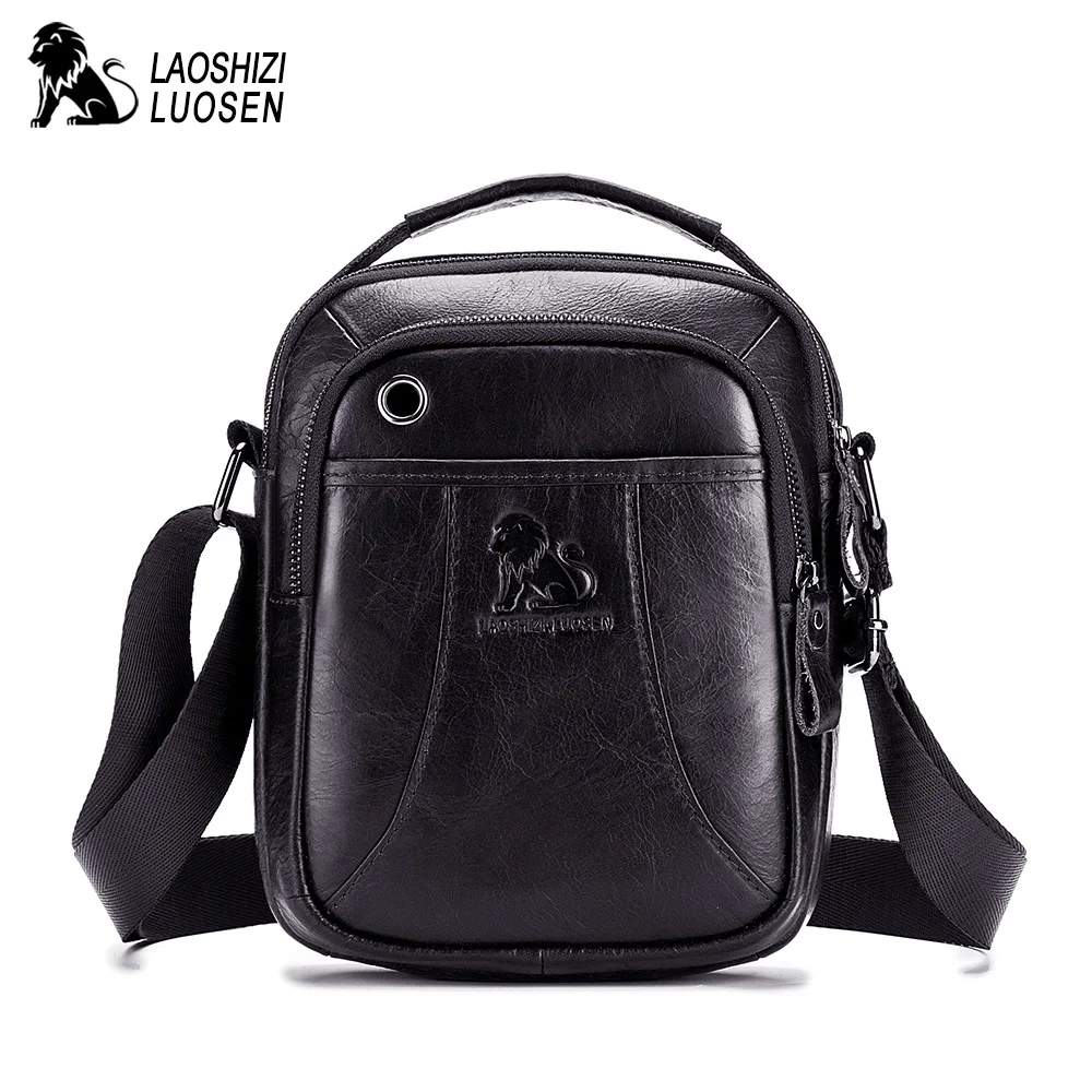 Винтаж пояса из натуральной кожи сумка для мужчин 2019 новый Лев печати Crossbody