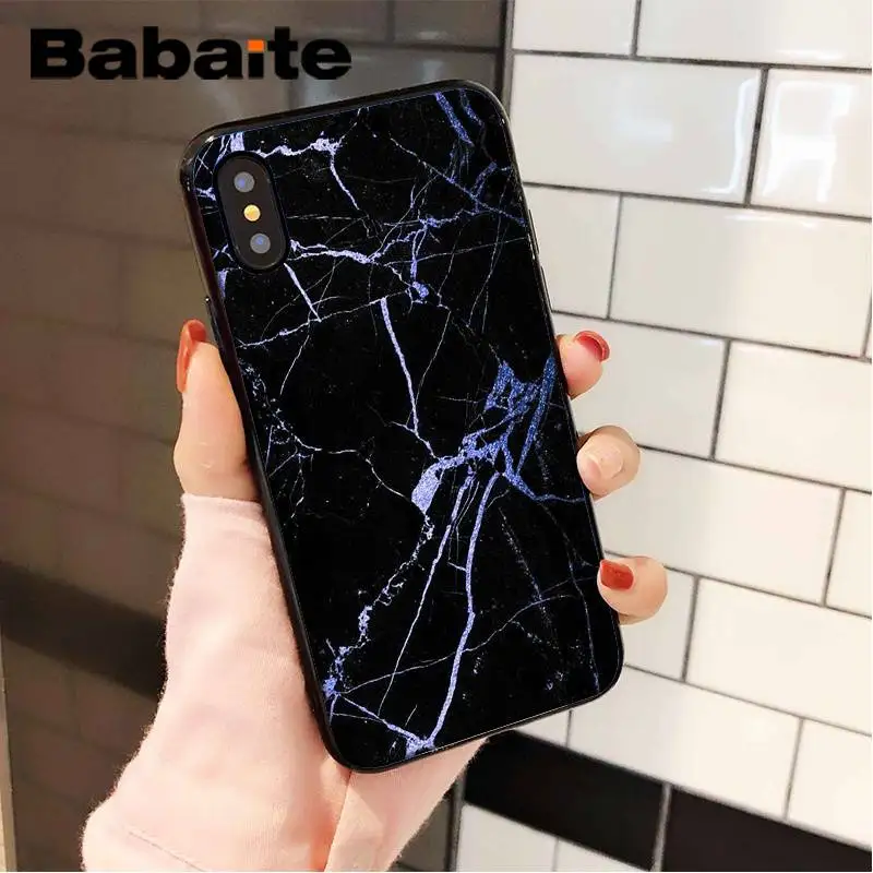 A12 Babaite черный золотой мраморный ТПУ Черный чехол для телефона, чехол для iPhone 8 7 6 6S Plus X XS MAX 5 5S SE XR 11 11pro 11promax Shell - Цвет: A12
