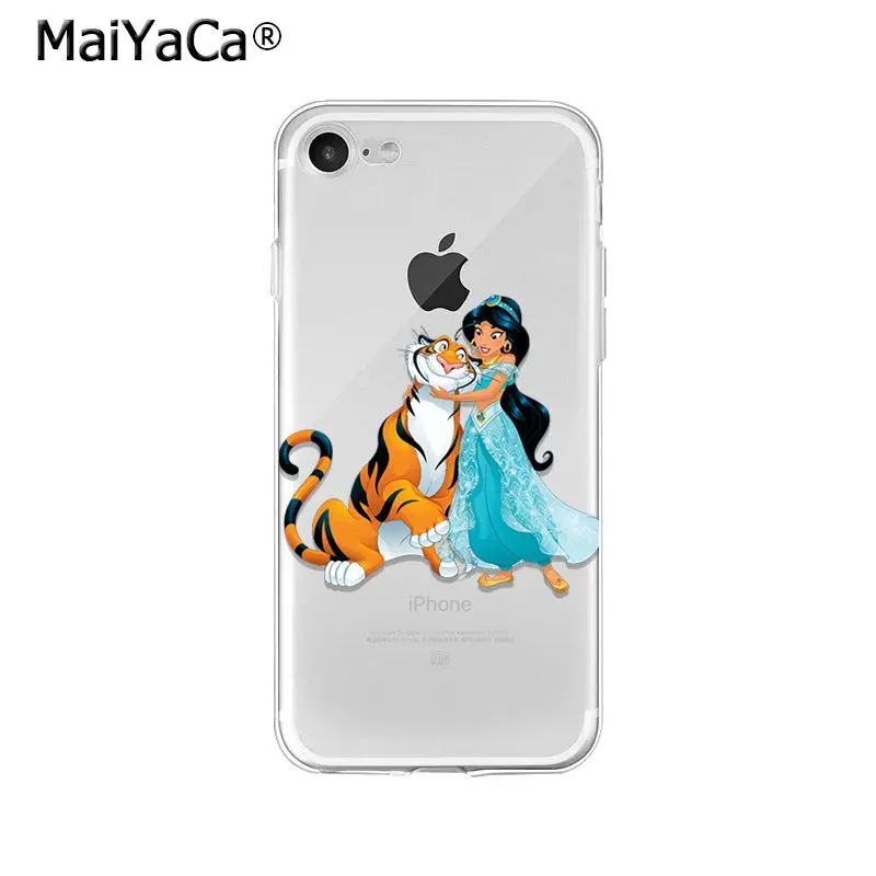 Мягкий силиконовый чехол для телефона MaiYaCa Jasmine Princess Aladdin из ТПУ Apple iPhone 8 7 6 6S Plus X XS