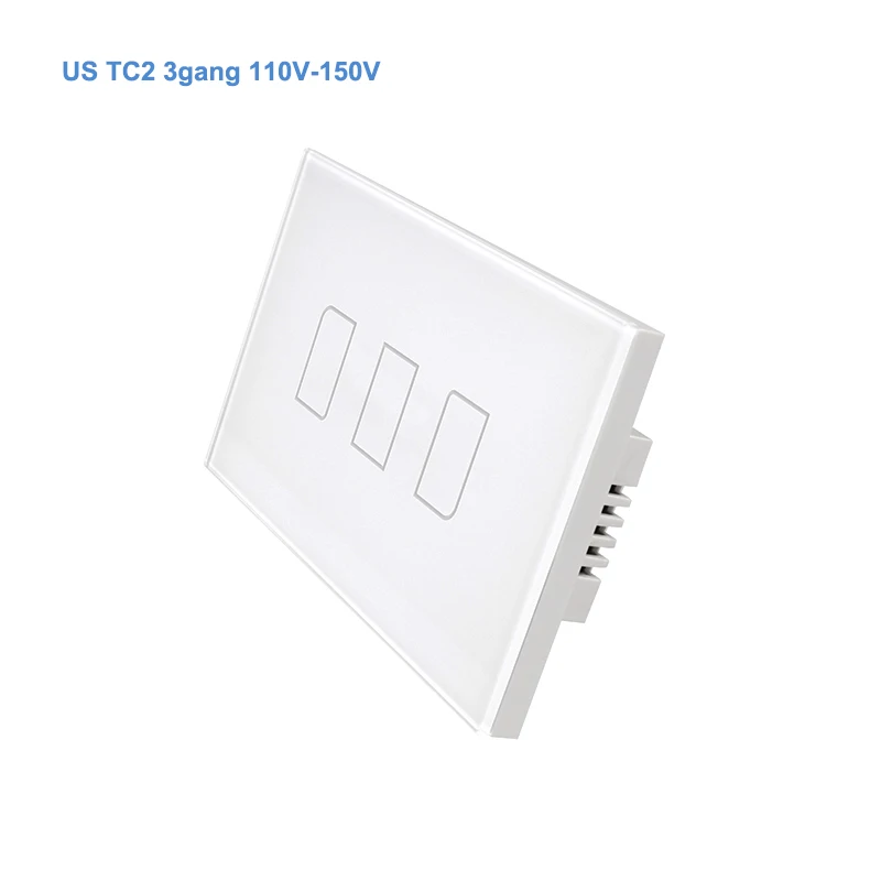 Broadlink TC2 US/AU Версия 1 2 3 банда WiFi домашняя Автоматизация умный светодиодный светильник с дистанционным управлением переключатель Сенсорная панель через RM Pro - Комплект: US 3gang 110V