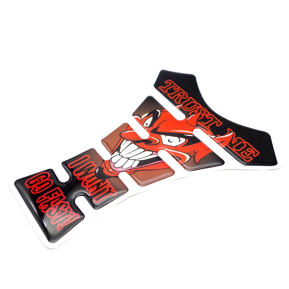 3D мотоциклетная наклейка для рыбьей кости защитная накладка на бак Череп