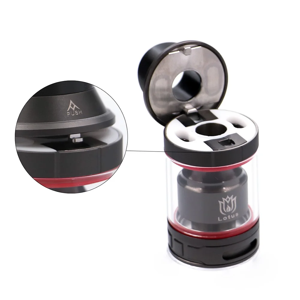 Оригинальный Hugsvape Lotus RTA восстановленная емкость двойная катушка 24 мм 2 мл/5 мл с