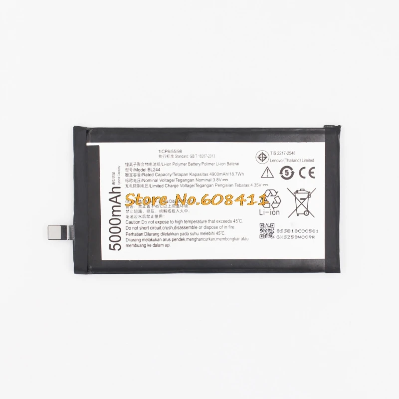 VK 3,8 V 5000mAh 18.7Wh BL244 сменная литий-ионная батарея для lenovo Vibe P1A42 P1C58 P1C72 P1 аккумуляторные батареи
