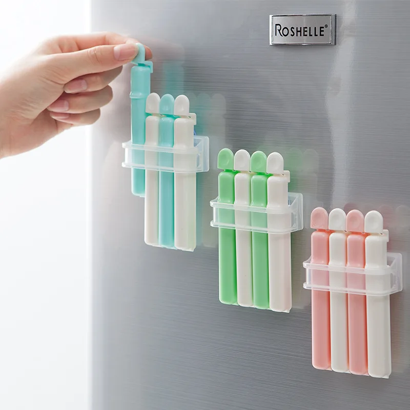 Комплект из 4 предметов креативная присоска плотная Еда Сумка зажим для еды