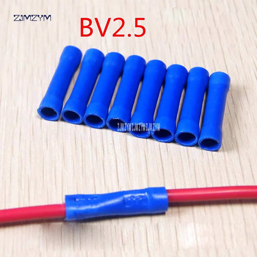 10 шт. BV1.25/BV2.5/BV5.5 изолированный прямой провод стыковой соединитель электрические