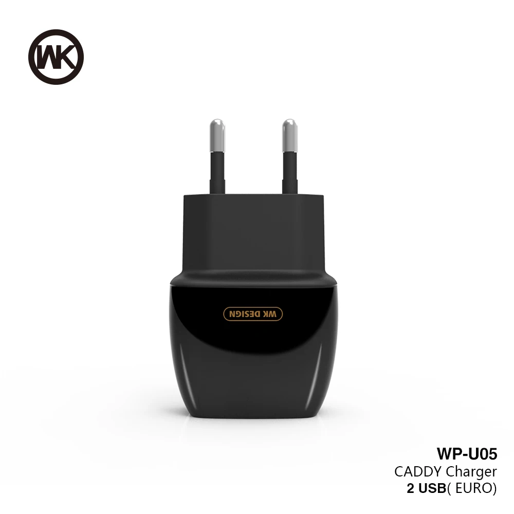 Дизайн WK EU Plug 2 USB зарядное устройство для iPhone X Samsung телефон док станция