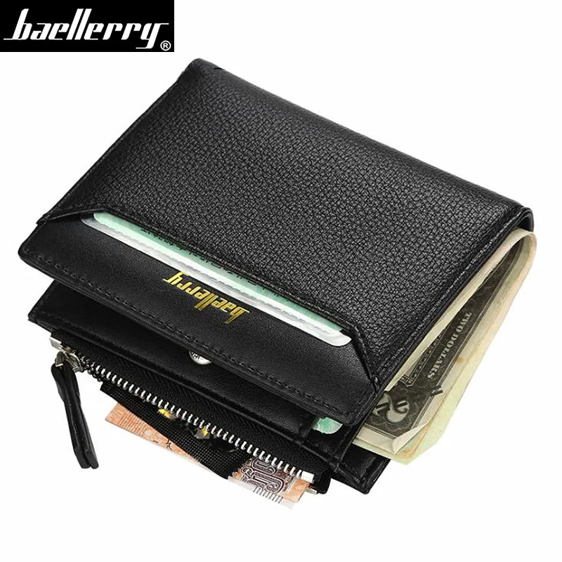 

Brand short Men Wallets Leather Casual Male Clutch bag Purse with multi-function Card Holder ID Credit Coin Pocket carteira