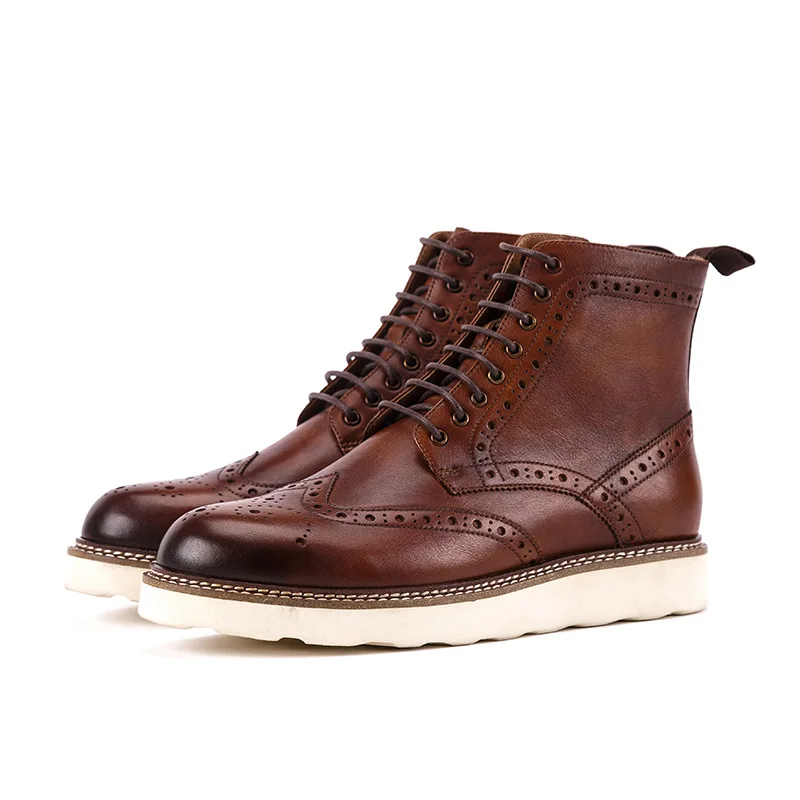 MYCOLEN/Новинка 2018 года Мужские ботинки в британском винтажном стиле классические