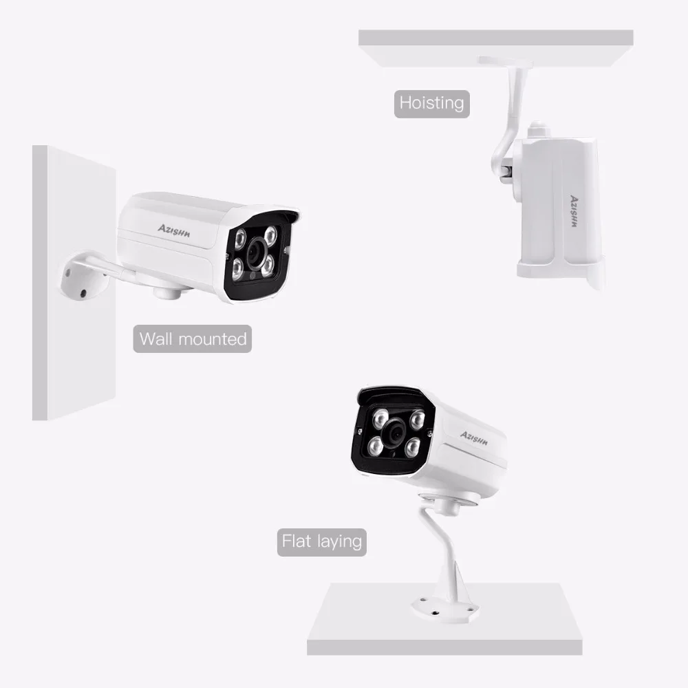 AZISHN наружная ip-камера 1080P 960P 720P Пуля CCTV металлический корпус безопасность Onvif IP66 Водонепроницаемая сетевая камера видеонаблюдения