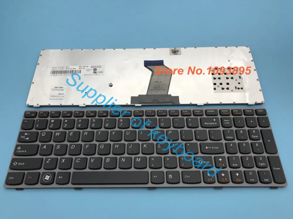 Оригинальная английская клавиатура для IBM Lenovo IdeaPad Y570 Y570N Y570NT Y570P Y570I Y570-US английскую клавиатуру MP-10K53US-686 25011801