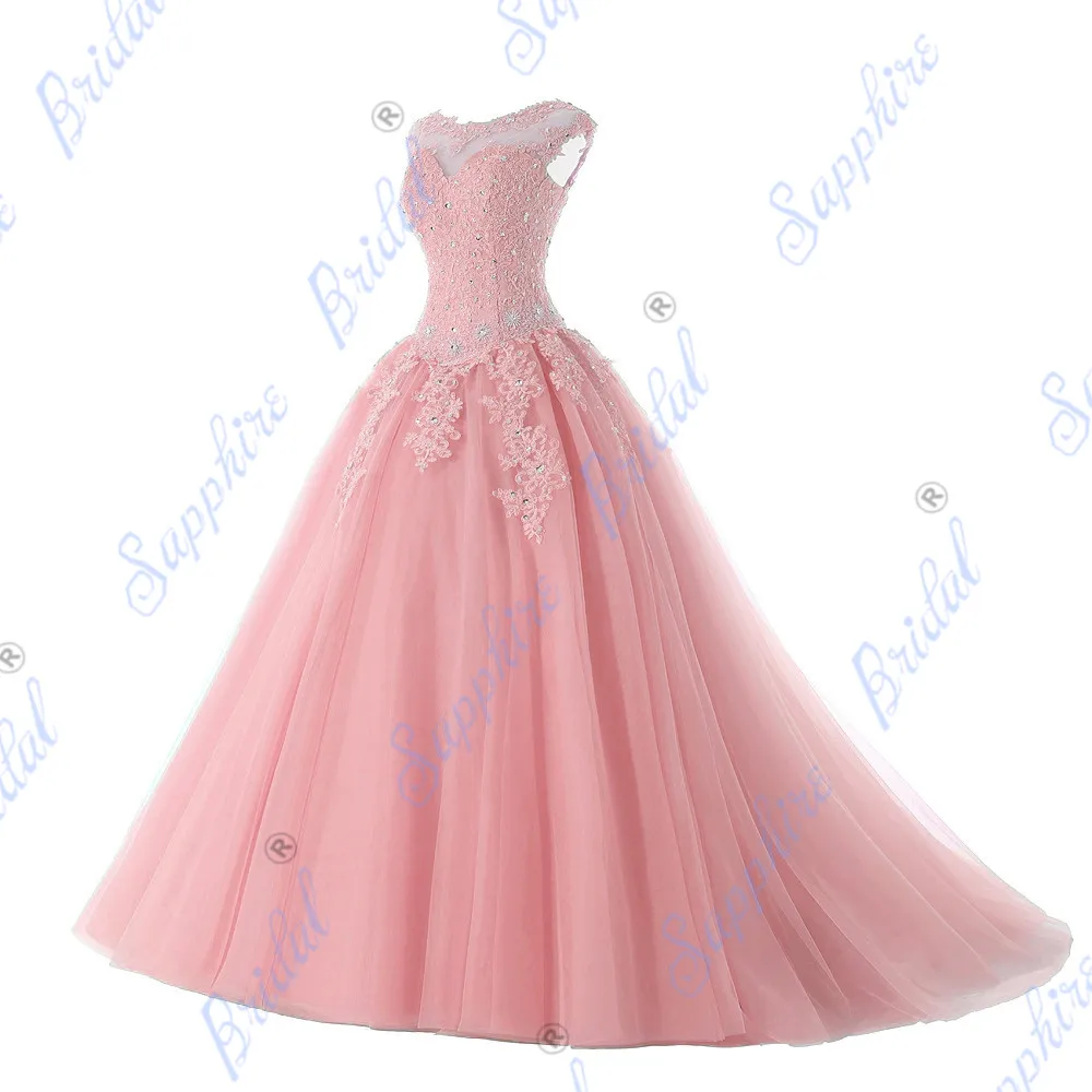 BLF-83 Сапфир Свадебные Длинные вечерние платья Vestido De 15 Anos De Кепки рукава кружевное платье с открытой спиной цвета морской волны Серебряный пурпурный Расшитое бисером в честь пятнадцатилетия платье - Цвет: BLF-83