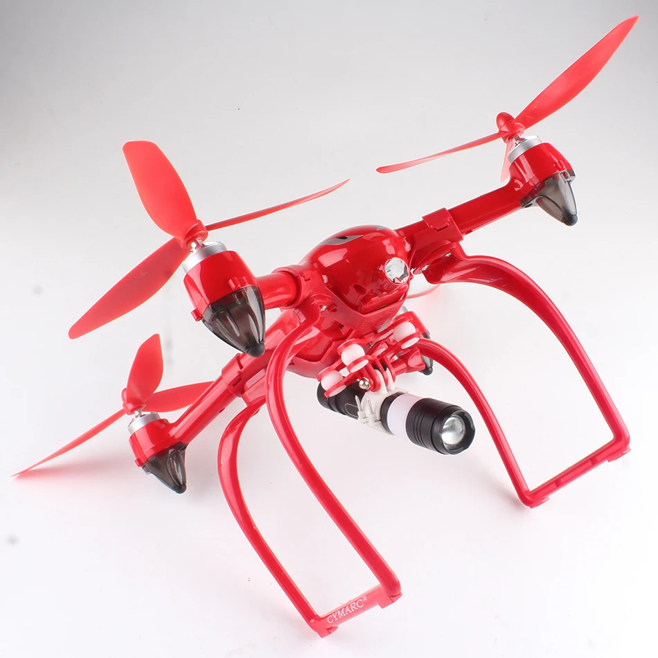 MJX B2C B2W шасси и 4 шт. пропеллеры базовые детали UAV + красная гарнитура фонарик
