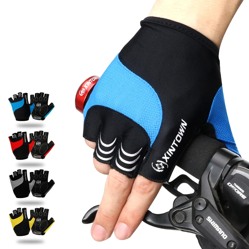Luvas mtb велосипедные противоскользящие анти-пот мужские и женские перчатки с открытыми пальцами Дышащие анти-шоковые Спортивные Перчатки MTB велосипедные перчатки