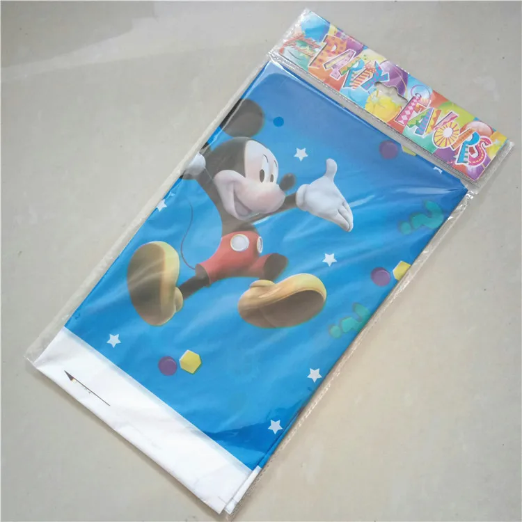1pc 180*108cm Minne Mickey Mouse Disposable Table Cloth Cartoon Cover Tablecloth Kid Boy Birthday Party Map Home | Дом и сад