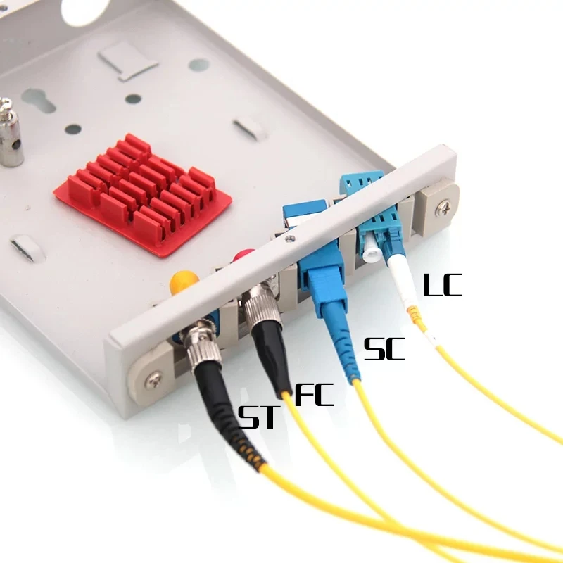 5pcs 4 cores FTTH SC blank terminal box SPCC 4 ports LC DX ST FC fiber optic patch panel FTTX distribution box black gray ELINK
