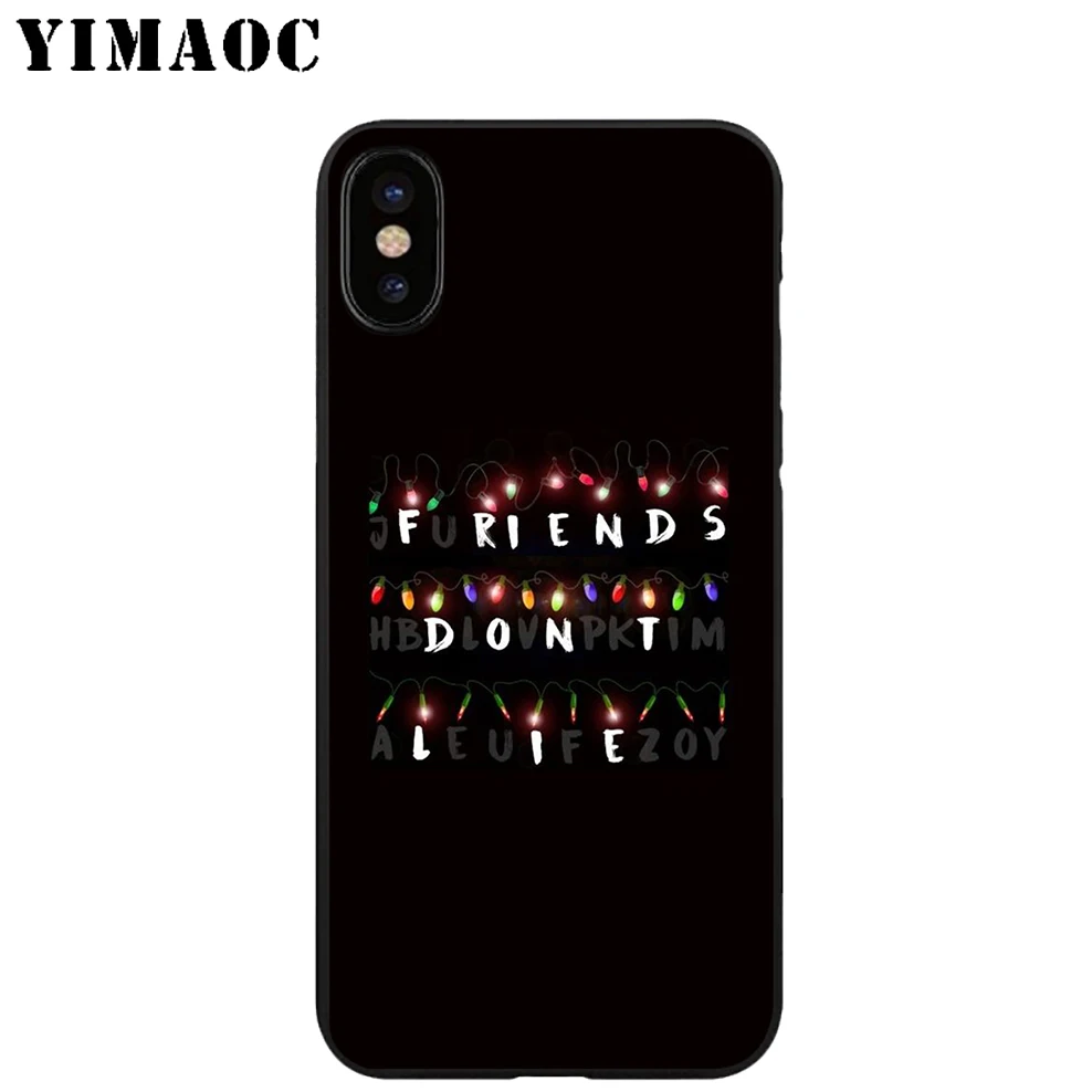 YIMAOC Friends TV Show Soft TPU Black Silicone Case for iPhone X or 10 8 7 6 6S Plus 5 5S SE Xr Xs Max |
