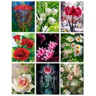 YUMEART 5D алмазная вышивка, белые розы, цветы, алмазная вышивка, наборы для вышивки крестиком, Декор, квадратные кристаллы, алмазная картина сделай сам по номерам