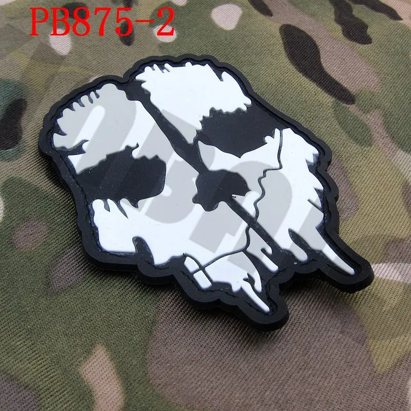 3D ПВХ патч призраки моральная, военная Резиновый патч