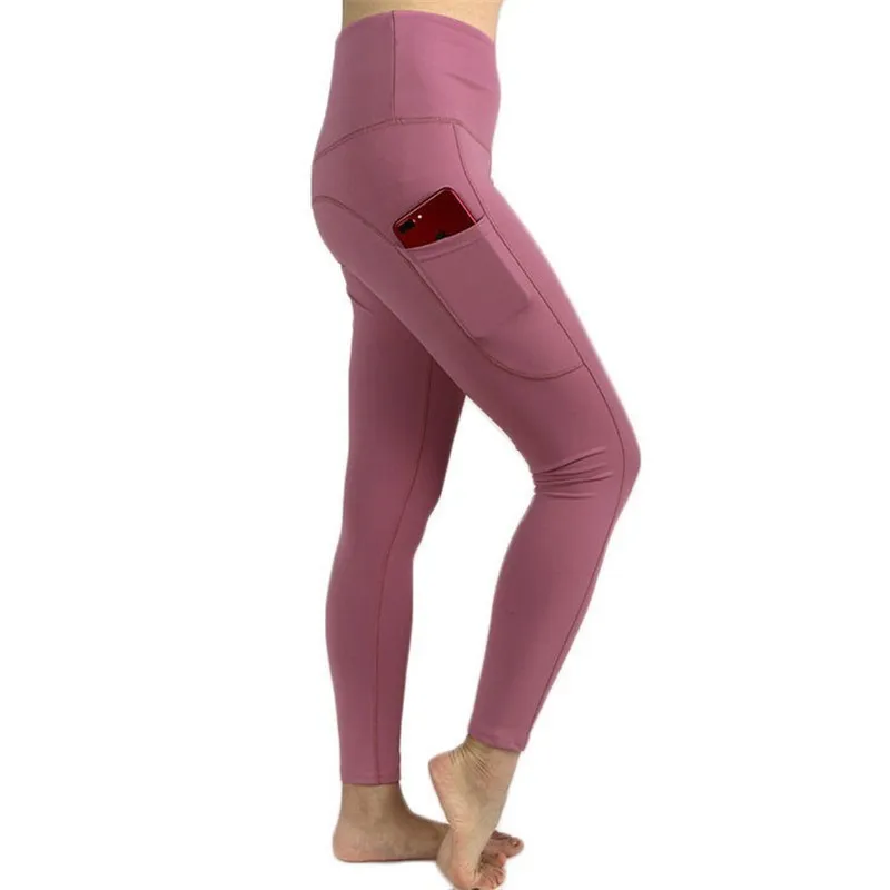 Бесшовные для спортивной йоги женские леггинсы фитнеса с высокой талией