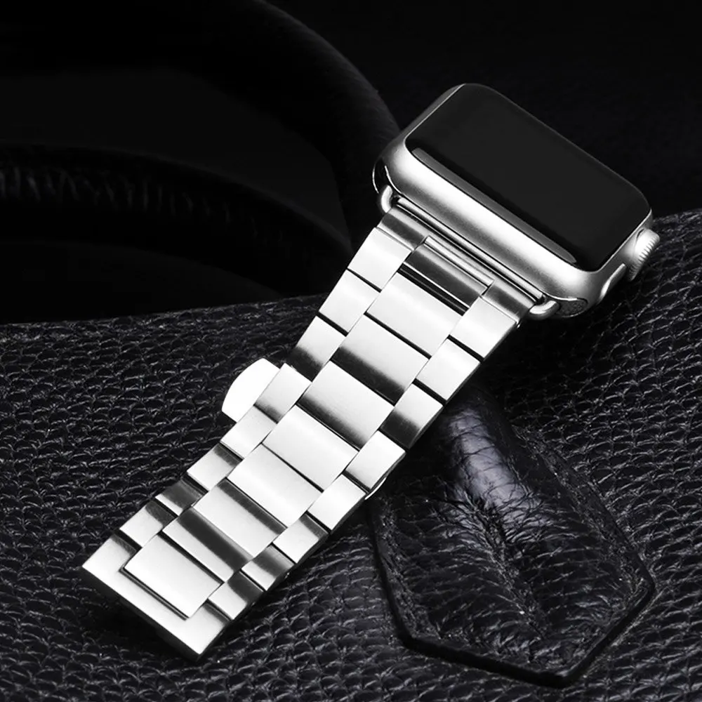 Чехол+ металлический ремешок из нержавеющей стали для часов Apple Watch 38 мм 42 мм 40 мм 44 мм серия 4 5 Роскошный Браслет для iWatch 3 2 1