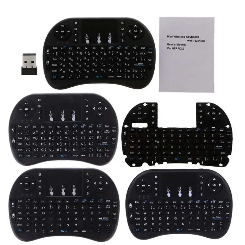 Русская Беспроводная клавиатура i8 2 4 ГГц Air Mouse тачпад для Android TV BOX PC|Клавиатуры| |