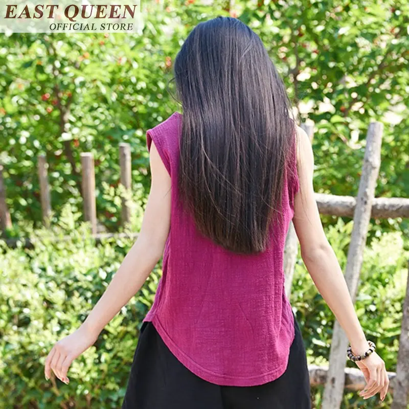 

Womens clothes 2018 new summer short solid sleeveless breathable and loose O-Neck casual base tank tops for female FF266 b