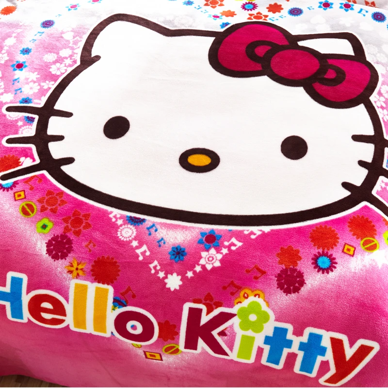 Cartoon Hello Kitty Pattern for Kids Blanket Coral Fleece Travel/ AirPlane/ Bed /Sofa Bedspreads Big Size 200x230cm | Дом и сад