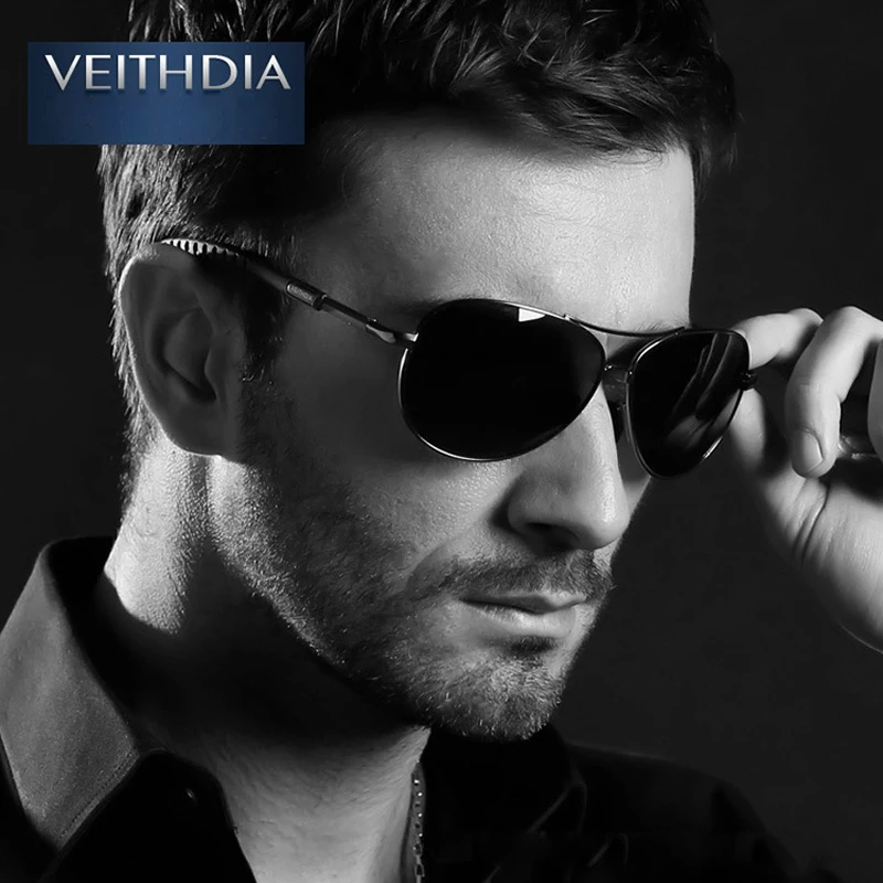 Фото Мужские, женские, мужские солнцезащитные очки VEITHDIA, поляризационные, UV400, фирменный дизайн, для вождения на открытом воздухе, спортивные, вел... №4