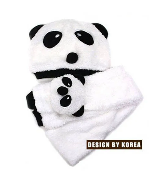 BH19 Горячая продать ребенка шляпу panda стиль искусственного хлопок шерсть детская