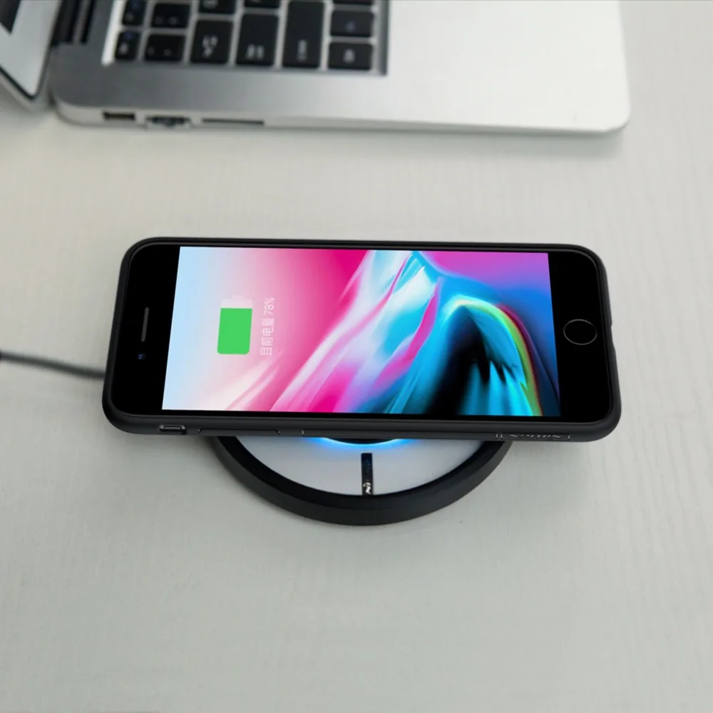 For iphone 8 plus hoesje NILLKIN Qi wireless charging receiver cover fit magnetic holder for iphone8 luxury silicon 5.5'' |