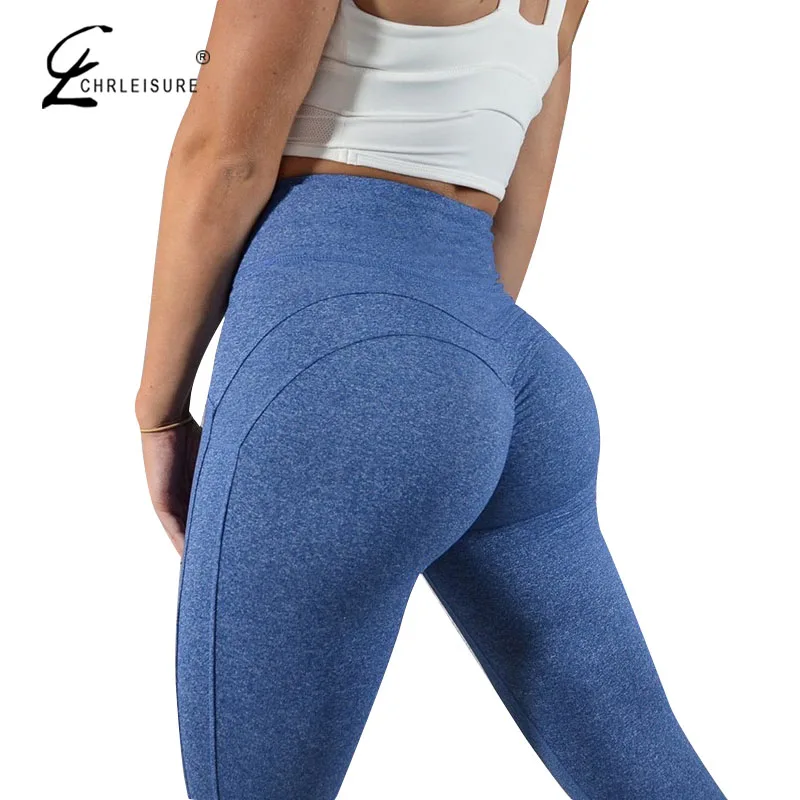 CHRLEISURE Модные Фитнес Леггинсы женские брюки для фитнеса Легинсы однотонные