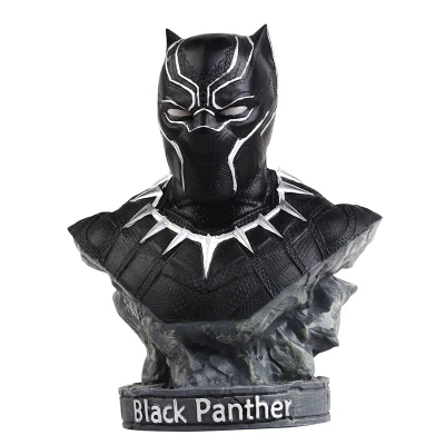 Black Panther Pandadomik Железный человек антман Черная пантера Смола игрушка фигура, грудь Статуя Модель игрушка Мстителей фигурка Marvel игрушки подарок для мальчиков человек - Цвет: Black Panther