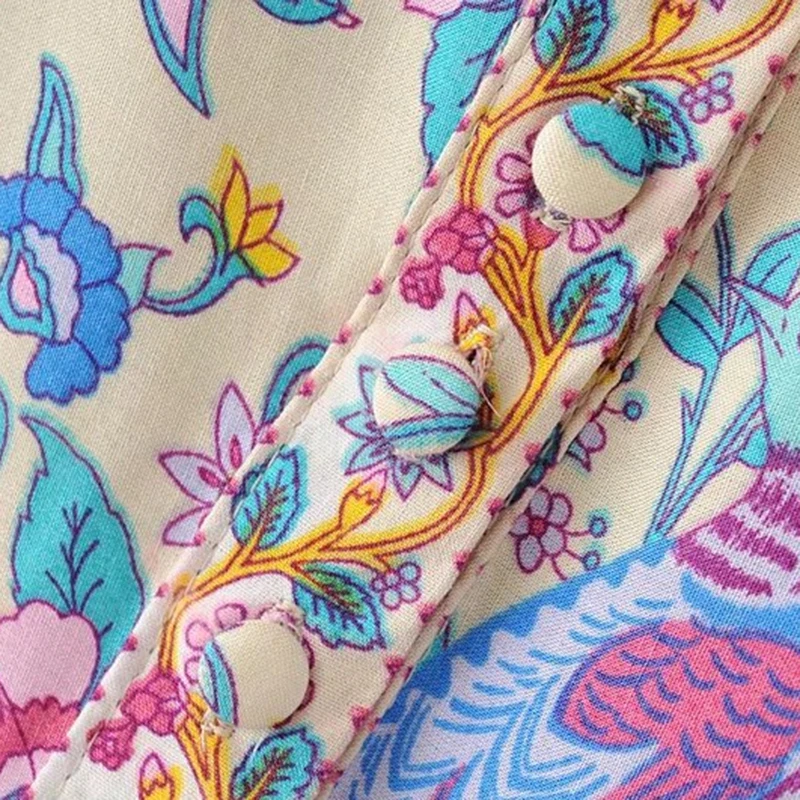 Женская Цветочная блузка с принтом Wonder Boho свободная павлиньими цветами и