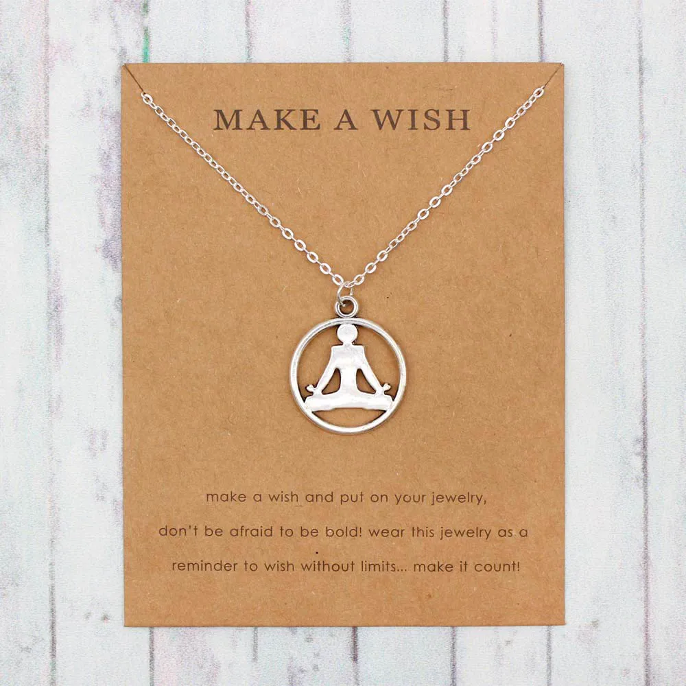 Женское ожерелье с подвеской Йога