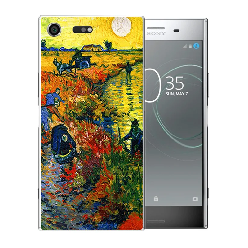 Для Sony Xperia XZ Премиум чехол Funda Ван Гог шаблон задняя крышка 5 46 &quotXz для Xz Capas |
