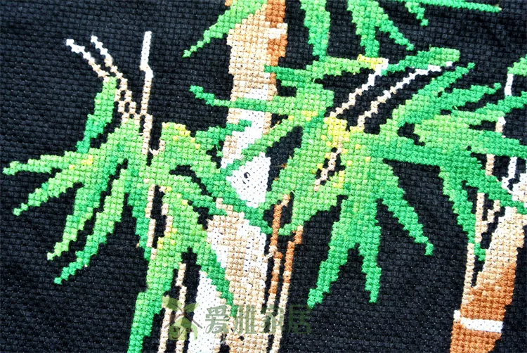 Бесплатная доставка завершена вышивка крестиком цветка сливы орхидеи бамбука