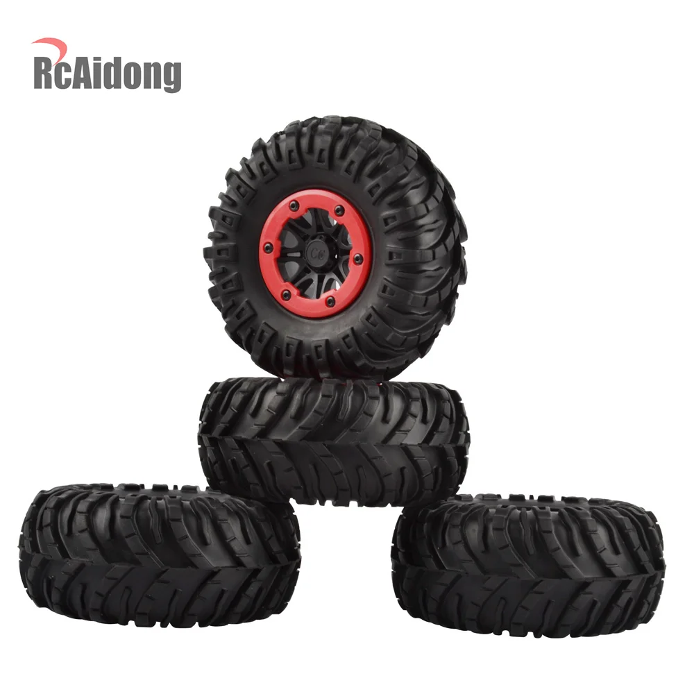 Резиновые Колесные шины 2 дюйма и колесные диски Beadlock для Axial SCX10 90053 AX10 Wraith RR10 Yeti 1/10