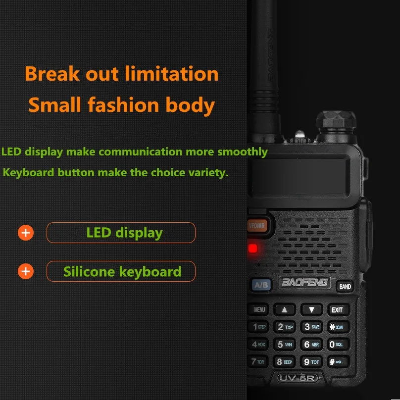 2 шт. BAOFENG UV-5R рация CB Ham радиостанция сканер УКВ 136-174/400-520 МГц КВ трансивер 5 Вт двухстороннее радио Amador