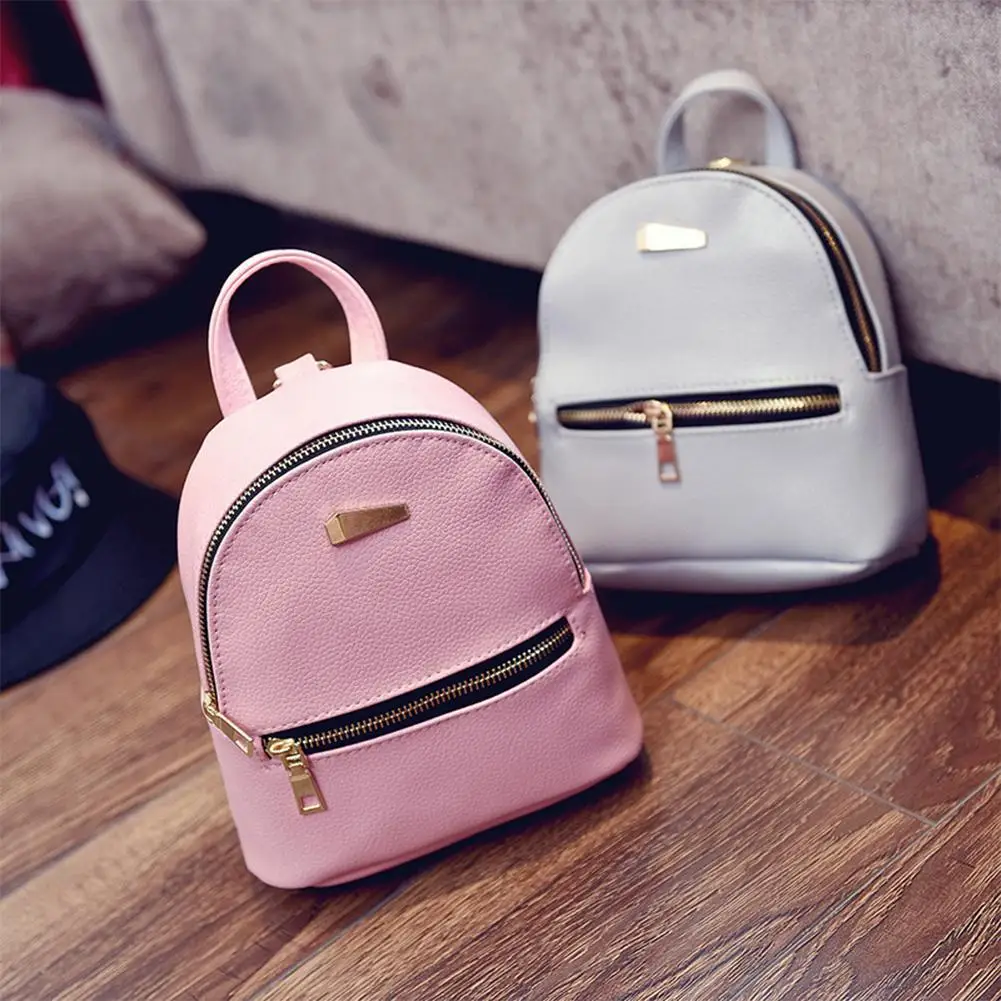 

NEW Fashion Women Girls Leather Backpacks Mini Travel Rucksack Cute School Bag