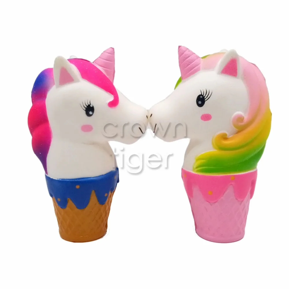 Jumbo Kawaii мягкие Мультяшные галактические чашки Единорог сжимает мороженое большой PU мягкие медленно поднимающиеся Ароматические сжимаемые игрушки антистресс