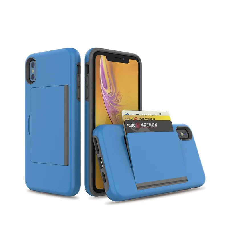 Sky Blue Деловой чехол ярких цветов для iPhone X, XS, 7, 8 Plus, XS MAX, 6, чехол с откидной крышкой и отделениями для карт, чехол для iPhone XR, 7, 7+, 6, 6 S, X 10, Fundas - Цвет: Sky Blue