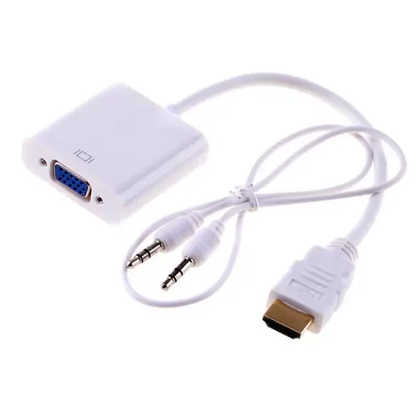HDMI мужчина к VGA Женский видео аудио конвертер адаптер Кабели кабель HD 1080P для ПК
