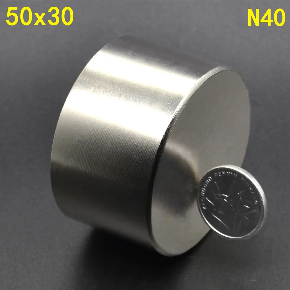 50X30N40 1 шт. N52 50x30 постоянный круглый магнит 50*30 50 мм x 30 мм большой супер сильный Мощный Неодимовый магнит - Цвет: 50X30N40