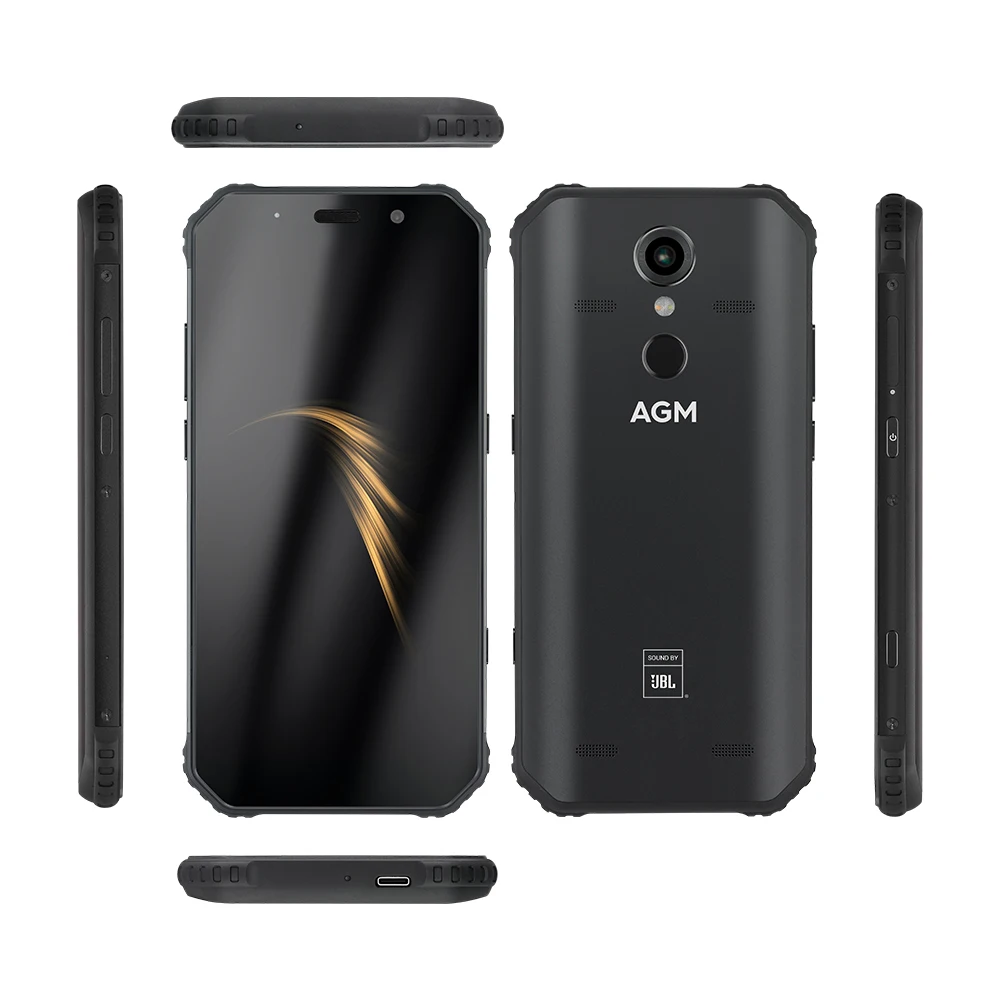 AGM A9 5400 мА/ч, 3/4 Гб оперативной памяти, 32/64GB прочный мобильный телефон IP68 Водонепроницаемый 5,99 дюймов 18:9 16MP+ 12MP камеры отпечатков пальцев 4G LTE смартфон