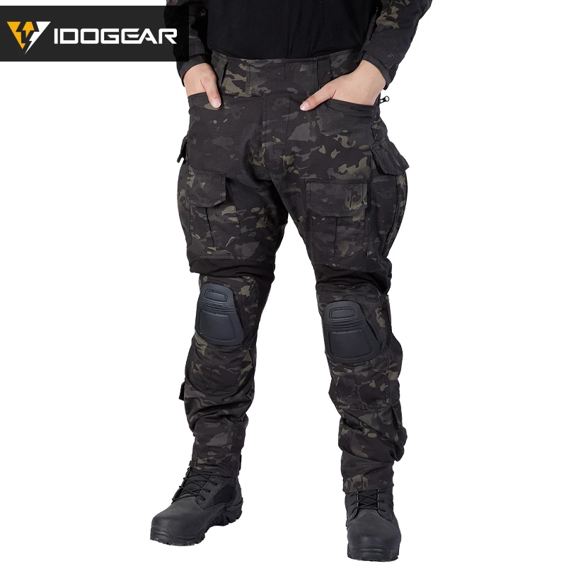 IDOGEAR тактические армейские брюки bdu G3 камуфляжные BDU с прокладками и Мультикам для