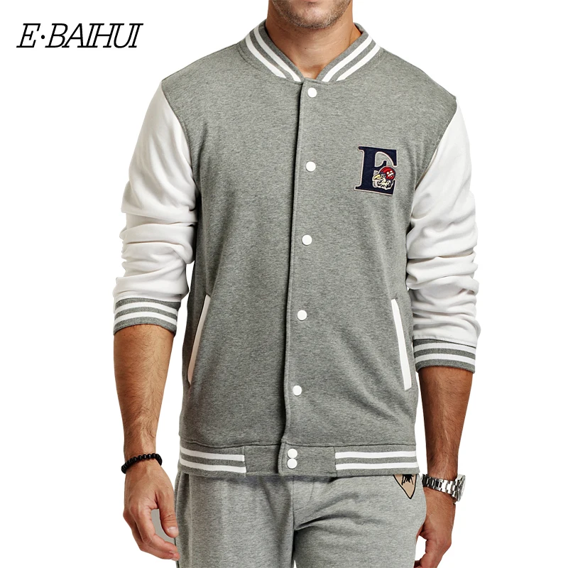 E-BAIHUI, Брендовые мужские толстовки и свитшоты, Moleton Masculino, хлопковая куртка, толстовки, мужские свитшоты, спортивный костюм Swag WY004