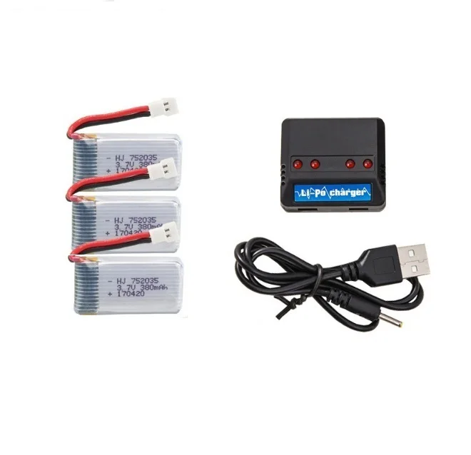 YUKALA 5 в 1 3 7 В 380 мАч Lipo батарея/USB зарядное устройство запасные части для X4 H107 H107L H107D