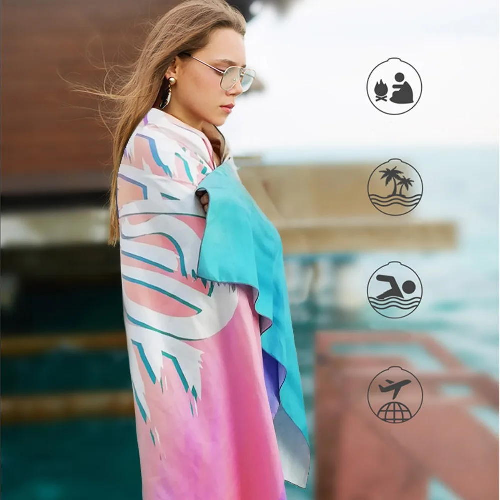 Compact Portable Beach Towel Boat Washcloth Yoga Swimwear Shower Pool Microfiber Bath Towels For Adult |